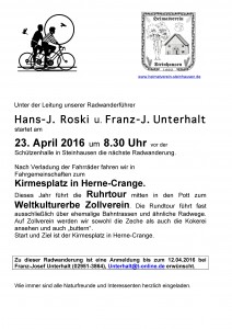 2016.04.23 H-Radwandern Ruhrgebiet, Unterhalt Rosiki